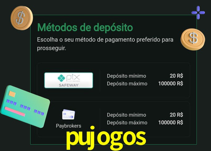 O cassino pujogos oferece uma grande variedade de métodos de pagamento